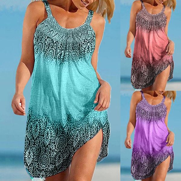 women's swimwear 2021 sleeveless party beach dress for women ruffle vintage print o-neck summer ladies loose boho dresses roupa feminin, White;black
women's swimwear 2021 sleeveless party beach dress for women ruffle vintage print o-neck summer ladies loose boho dresses roupa feminin, White;black
