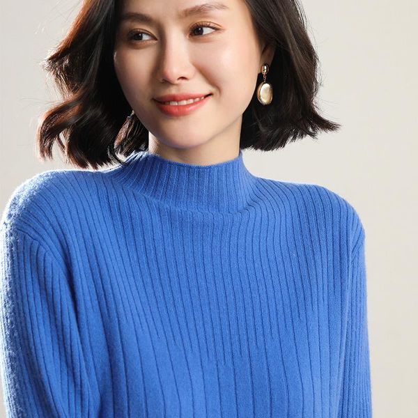 women's sweaters half-high neck women 100% pure wool knitted soft pullovers 2021 winter long sleeve female jumpers woolen, White;black
women's sweaters half-high neck women 100% pure wool knitted soft pullovers 2021 winter long sleeve female jumpers woolen, White;black