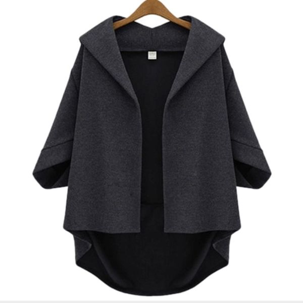 women's jackets 2021 autumn winter short coat women jacket plus size 5xl ladies open stitch batwing sleeve hat casual outwear, Black;brown
women's jackets 2021 autumn winter short coat women jacket plus size 5xl ladies open stitch batwing sleeve hat casual outwear, Black;brown