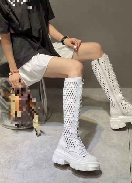 boots women summer high fashion hollow breathable zipper motorcycle knee-high shoes long female genuine leather thick sole, Black
boots women summer high fashion hollow breathable zipper motorcycle knee-high shoes long female genuine leather thick sole, Black