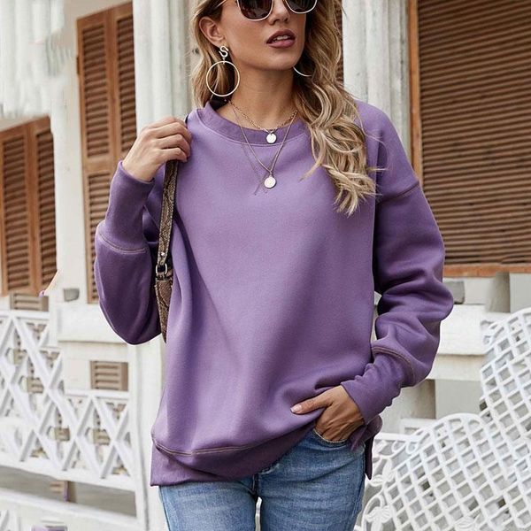 women's hoodies & sweatshirts 2021 autumn hem slit fleece round neck sweater women winter warm long-sleeved thick loose, Black
women's hoodies & sweatshirts 2021 autumn hem slit fleece round neck sweater women winter warm long-sleeved thick loose, Black