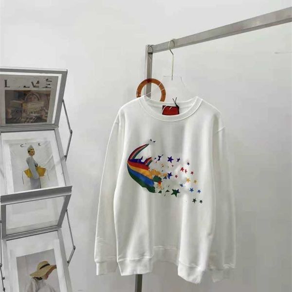 hoodies21 autumn winter new terry cotton round neck sweater rainbow meteor pattern loose fashionable men's and women's same style, Black
hoodies21 autumn winter new terry cotton round neck sweater rainbow meteor pattern loose fashionable men's and women's same style, Black