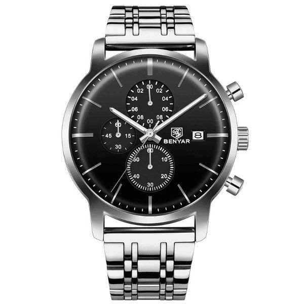 wristwatches 2021 watch men benyar brand quartz fashion chronograph waterproof business clock wristwatch mens relogio masculino, Slivery;brown
wristwatches 2021 watch men benyar brand quartz fashion chronograph waterproof business clock wristwatch mens relogio masculino, Slivery;brown
