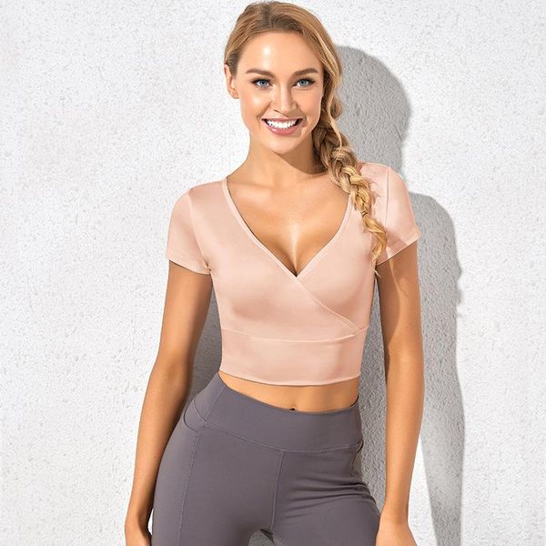 yoga outfit woman sport t-shirts v-neck crop short sleeve sports gym clothing fitness shirt seamless
yoga outfit woman sport t-shirts v-neck crop short sleeve sports gym clothing fitness shirt seamless