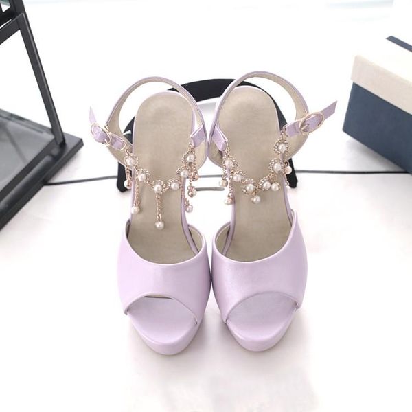 big size 9  11 12 ladies summer platform sandals women shoes woman fish mouth hollow string of beads a word buckle, Black 
big size 9  11 12 ladies summer platform sandals women shoes woman fish mouth hollow string of beads a word buckle, Black