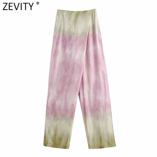 zevity women fashion gragual color tie dyed printing satin wide leg pants retro female side zipper chic long trousers p1030 211115, Black;white
zevity women fashion gragual color tie dyed printing satin wide leg pants retro female side zipper chic long trousers p1030 211115, Black;white