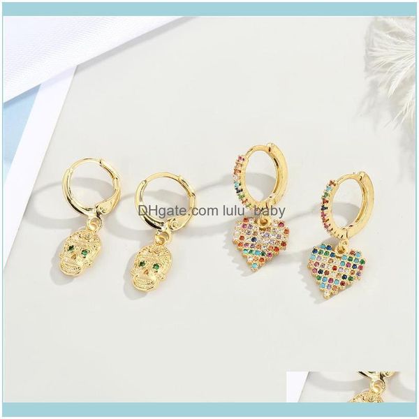 jewelry1pair colorful zircon heart skeleton hoop earrings for women punk metal hollow skull round circle ear stud jewelry & hie drop deliver, Golden;silver
jewelry1pair colorful zircon heart skeleton hoop earrings for women punk metal hollow skull round circle ear stud jewelry & hie drop deliver, Golden;silver