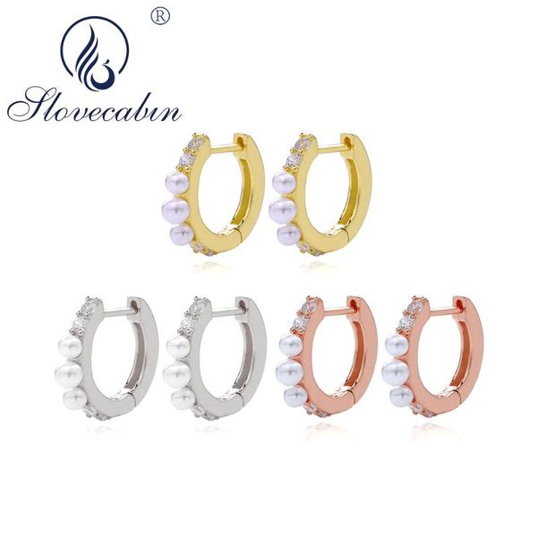 hoop & huggie slovecabin 925 sterling silver small pearl cz huggies earrings femme mujer luxury vintage circle women wedding jewelry, Golden;silver
hoop & huggie slovecabin 925 sterling silver small pearl cz huggies earrings femme mujer luxury vintage circle women wedding jewelry, Golden;silver