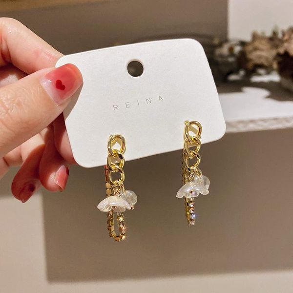 dangle & chandelier minar korea fashion white shell flower tassel earrings for women gold color metal shiny rhinestone earring brincos 2021, Silver
dangle & chandelier minar korea fashion white shell flower tassel earrings for women gold color metal shiny rhinestone earring brincos 2021, Silver