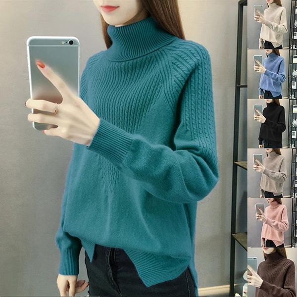 women's sweaters long sleeve women turtleneck sweater autumn winter cashmere thick warm oversized knitted jumper pull femme, White;black
women's sweaters long sleeve women turtleneck sweater autumn winter cashmere thick warm oversized knitted jumper pull femme, White;black