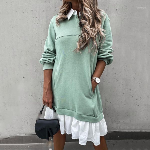 casual dresses fashion korean style women long sleeve lapel buttons ruffles patchwork loose sweatshirt dress autumn plus size sj7062x, Black;gray
casual dresses fashion korean style women long sleeve lapel buttons ruffles patchwork loose sweatshirt dress autumn plus size sj7062x, Black;gray