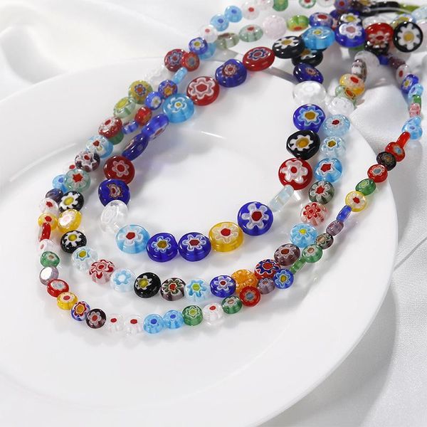 pendant necklaces tk47 color thousand flower colored glass round flat beads loose necklace bracelet accessories material, Silver
pendant necklaces tk47 color thousand flower colored glass round flat beads loose necklace bracelet accessories material, Silver
