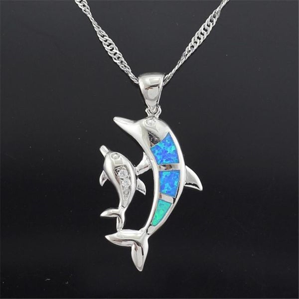 pendant necklaces fashion lover gift blue imitation opal animal necklace crystal dolphin zircon for women charms jewelry, Silver
pendant necklaces fashion lover gift blue imitation opal animal necklace crystal dolphin zircon for women charms jewelry, Silver