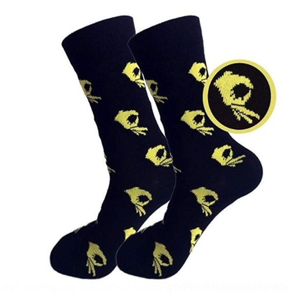 UZQ crazy ok hosiery cartoon casualcrazy ok cotton socks cartoon casual cotton socks, Black;white