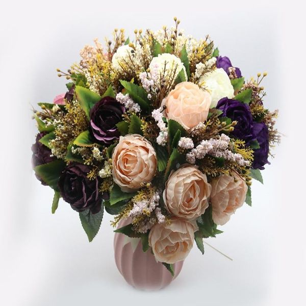 decorative flowers & wreaths bridal bouquet rose diy home decor silk artificial peony wedding fake festival supplies baby shower decoration
decorative flowers & wreaths bridal bouquet rose diy home decor silk artificial peony wedding fake festival supplies baby shower decoration