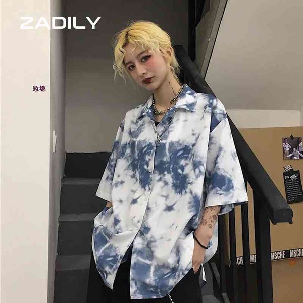 zadily y2k street style short sleeve women shirt blouse oversize tie dye button up ladies summer punk female 210521, White
zadily y2k street style short sleeve women shirt blouse oversize tie dye button up ladies summer punk female 210521, White