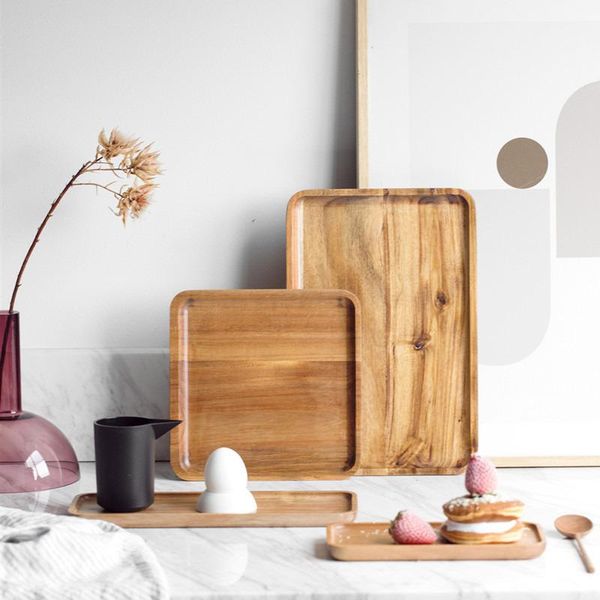dishes & plates 1pc natural acacia rectangle wooden tea tray serving table plate storage dish for el home
dishes & plates 1pc natural acacia rectangle wooden tea tray serving table plate storage dish for el home