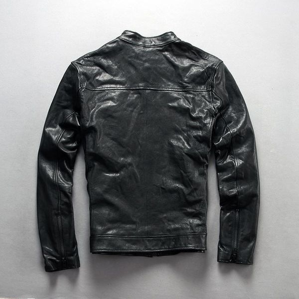 genuine leather fashion jacket sheepskin real coat black male motorcycle biker slim fit man's men's & faux
genuine leather fashion jacket sheepskin real coat black male motorcycle biker slim fit man's men's & faux