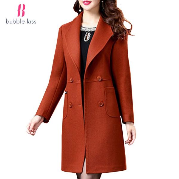 women's wool & blends autumn women office long sleeve fold-over collar plain coat button jacket windbreaker casual solid outerwear, Black
women's wool & blends autumn women office long sleeve fold-over collar plain coat button jacket windbreaker casual solid outerwear, Black