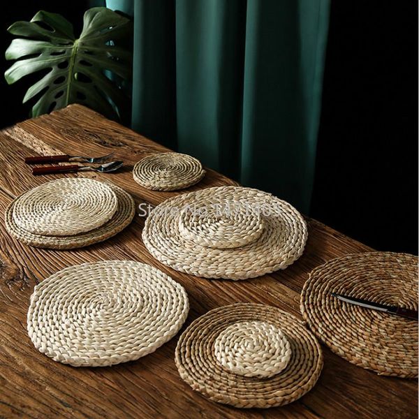 mats & pads japanese-style woven potholder table mat anti-scald bowl household straw dish heat-resistant placemat
mats & pads japanese-style woven potholder table mat anti-scald bowl household straw dish heat-resistant placemat