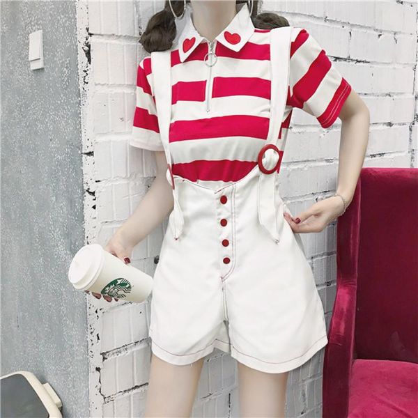 women's jumpsuits & rompers harajuku fashion summer white single-breasted jumpsuit female retro cotton loose high waist ring sling wome, Black;white
women's jumpsuits & rompers harajuku fashion summer white single-breasted jumpsuit female retro cotton loose high waist ring sling wome, Black;white