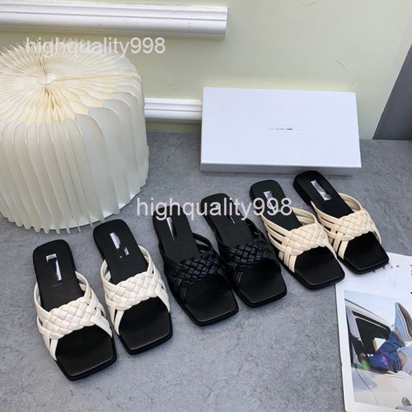 slippers high end quality women's shoes summer european leather woven thick heel open toe line sandals cool fashion, Black
slippers high end quality women's shoes summer european leather woven thick heel open toe line sandals cool fashion, Black