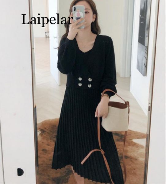 two piece dress 2021 autumn winter women knitted double-breasted long sleeved coat set + skirt pleated for, White
two piece dress 2021 autumn winter women knitted double-breasted long sleeved coat set + skirt pleated for, White