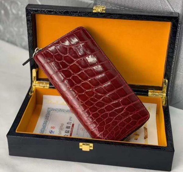 wallets high glossy shinny genuine crocodile belly skin wallet clutch with inner cow lining burgundy color long zipper purse, Red;black
wallets high glossy shinny genuine crocodile belly skin wallet clutch with inner cow lining burgundy color long zipper purse, Red;black