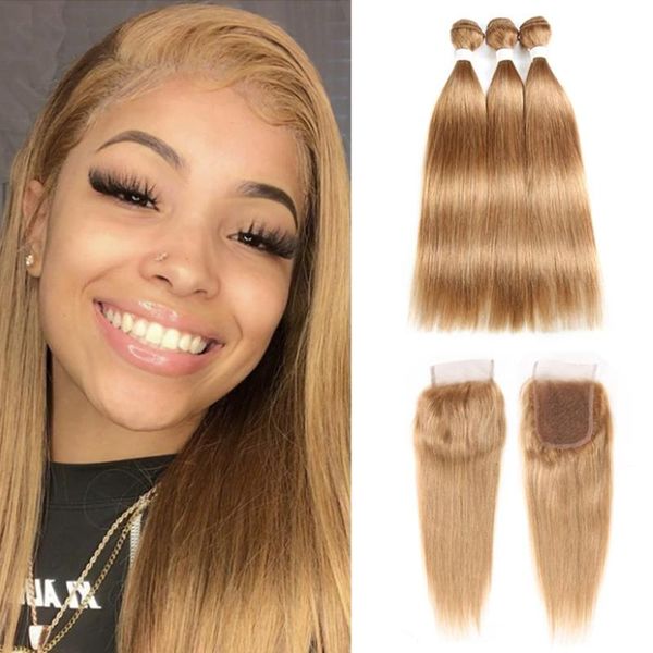 human hair bulks soku brazilian straight bundles with closure 4x4 honey blonde weave nonremy extension, Black
human hair bulks soku brazilian straight bundles with closure 4x4 honey blonde weave nonremy extension, Black