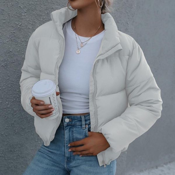 women's jackets cotton padded long sleeve zipper warm loose jacket coat, Black;brown
women's jackets cotton padded long sleeve zipper warm loose jacket coat, Black;brown