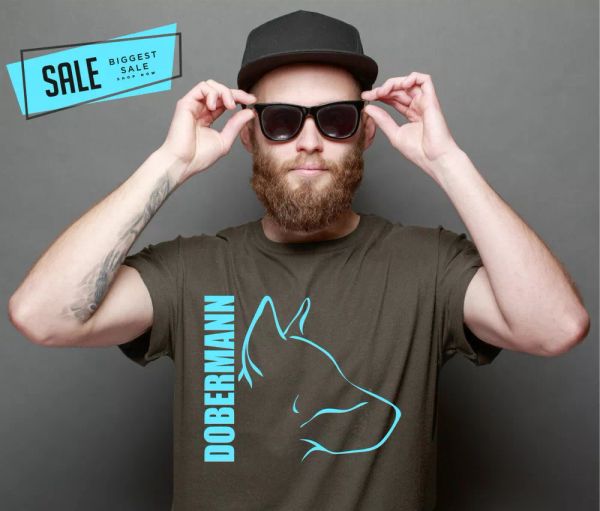 SALE Dobermann Profile Head Dog Motif Dog Shirt Unisex T-Shirt Sports M, Mainly pictures
SALE Dobermann Profile Head Dog Motif Dog Shirt Unisex T-Shirt Sports M, Mainly pictures