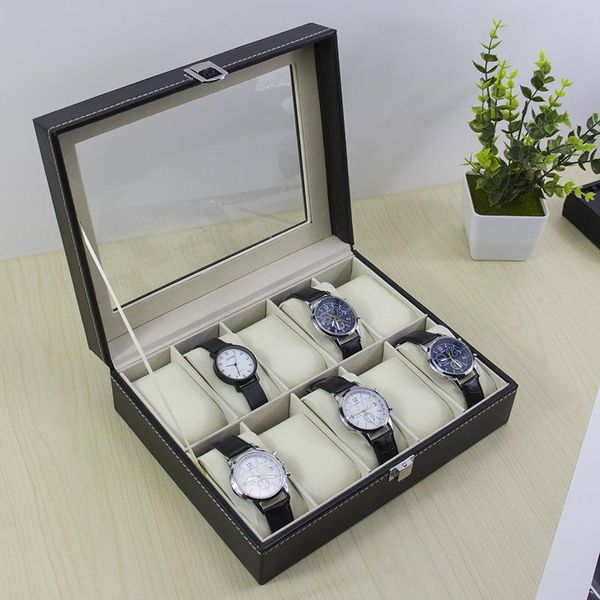 watch boxes & cases 2021 box pu leather plain black 10 digit storage display organizer, Black;blue
watch boxes & cases 2021 box pu leather plain black 10 digit storage display organizer, Black;blue