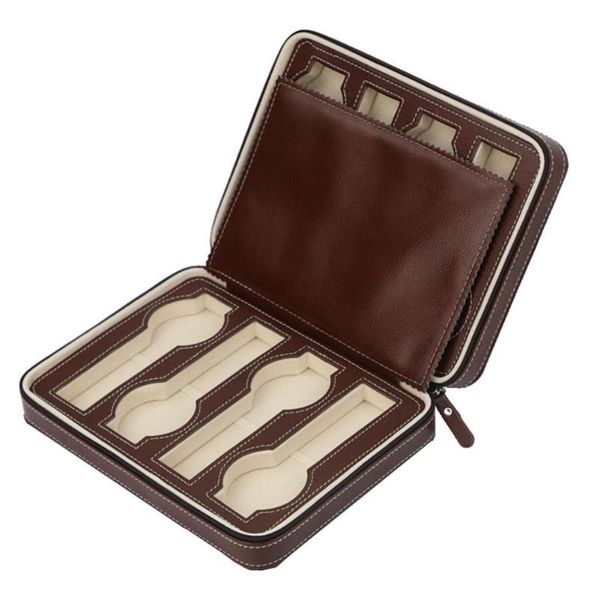watch boxes & cases 8 grids pu leather box storage showing watches display case tray zippere travel jewelry collector, Black;blue
watch boxes & cases 8 grids pu leather box storage showing watches display case tray zippere travel jewelry collector, Black;blue