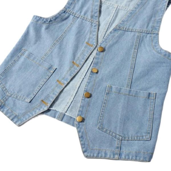 women's vests women sleeveless jacket denim chic simple outwear vest waistcoat casual short beaded holes slim all-match cropped coat, Black;white
women's vests women sleeveless jacket denim chic simple outwear vest waistcoat casual short beaded holes slim all-match cropped coat, Black;white