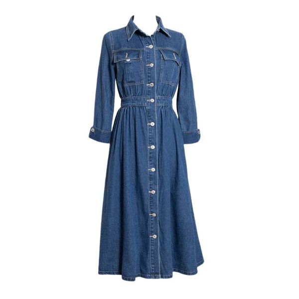 casual dresses wsyore 2021 autumn slim a-line elastic waist mid-long denim dress women wild spring long sleeve female ns3034, Black;gray
casual dresses wsyore 2021 autumn slim a-line elastic waist mid-long denim dress women wild spring long sleeve female ns3034, Black;gray