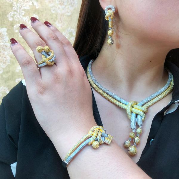 earrings & necklace soramoore luxury 4pcs gold trendy bracelet ring jewelry for women wedding african nigerian party set, Silver
earrings & necklace soramoore luxury 4pcs gold trendy bracelet ring jewelry for women wedding african nigerian party set, Silver