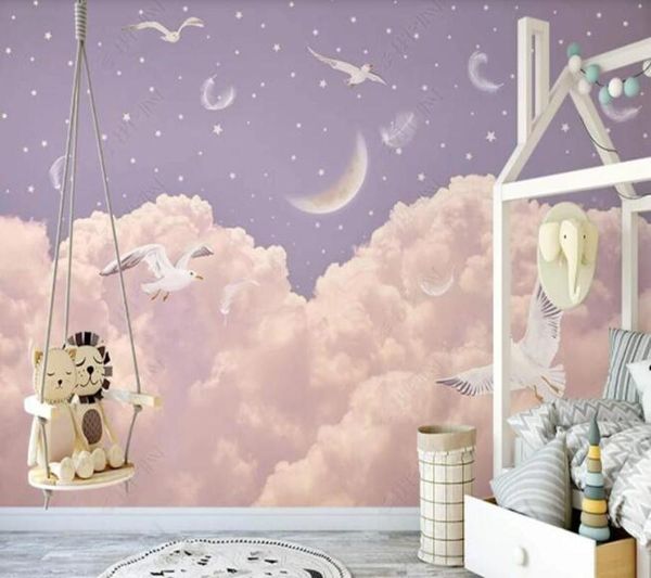wallpapers papel de parede pink clouds feather starry romantic children's room wallpaper mural,living home decor
wallpapers papel de parede pink clouds feather starry romantic children's room wallpaper mural,living home decor