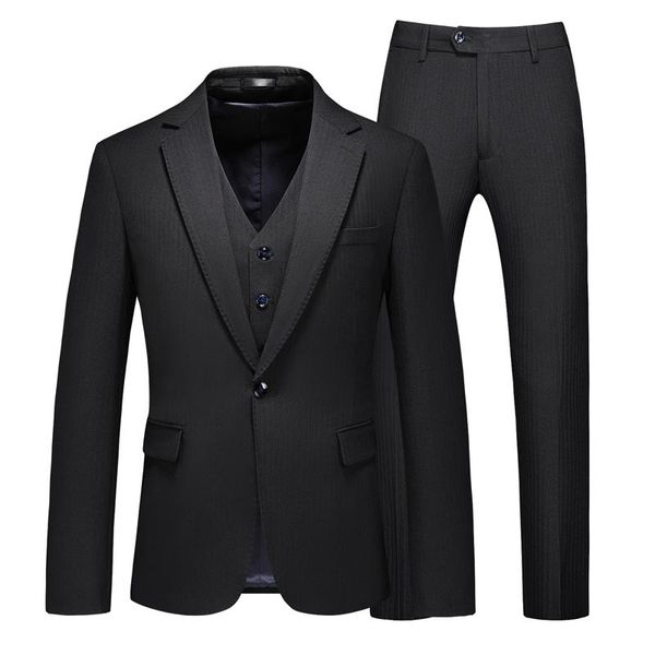 men's suits & blazers luxury handsome suit three-piece wedding man business leisure office vest jacket trousers, White;black
men's suits & blazers luxury handsome suit three-piece wedding man business leisure office vest jacket trousers, White;black
