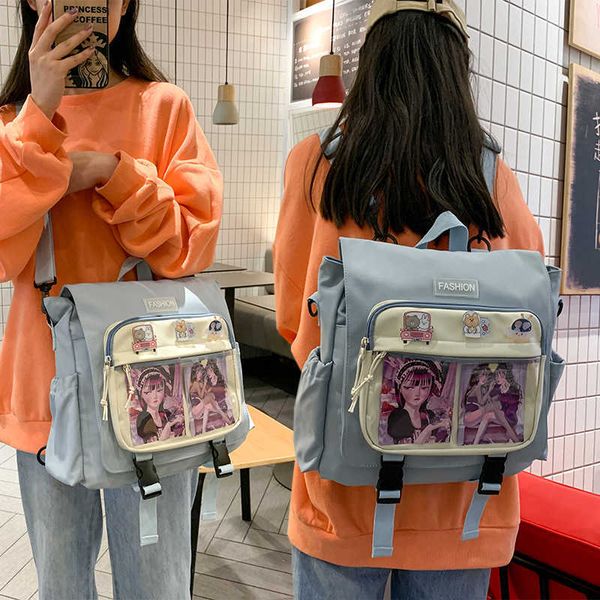 2021 large capacity one shoulder cram school backpack multi purpose msenger bag women's handbag
2021 large capacity one shoulder cram school backpack multi purpose msenger bag women's handbag