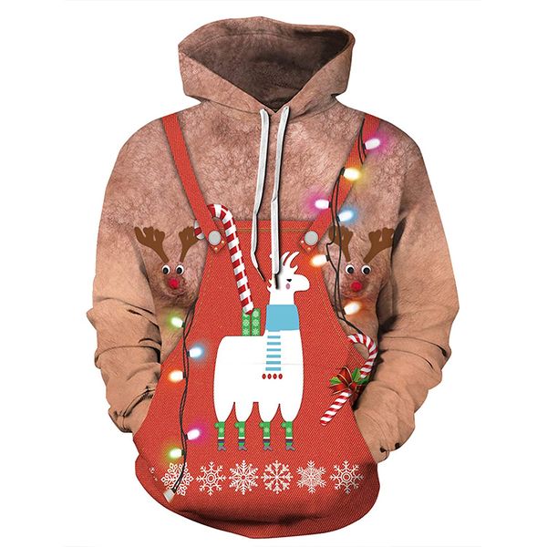 Christmas Creative Cartoon Animal Pattern Hoodie Visual Impact Party Top Punk Gothic Round Neck High Quality Sweater Hoodie, Black
Christmas Creative Cartoon Animal Pattern Hoodie Visual Impact Party Top Punk Gothic Round Neck High Quality Sweater Hoodie, Black