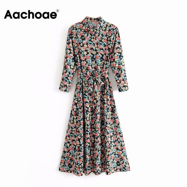 aachoae women casual floral print shirt dress turn down collar office wear long dress with belt autumn spring vestidos mujer 210413, Black;gray
aachoae women casual floral print shirt dress turn down collar office wear long dress with belt autumn spring vestidos mujer 210413, Black;gray