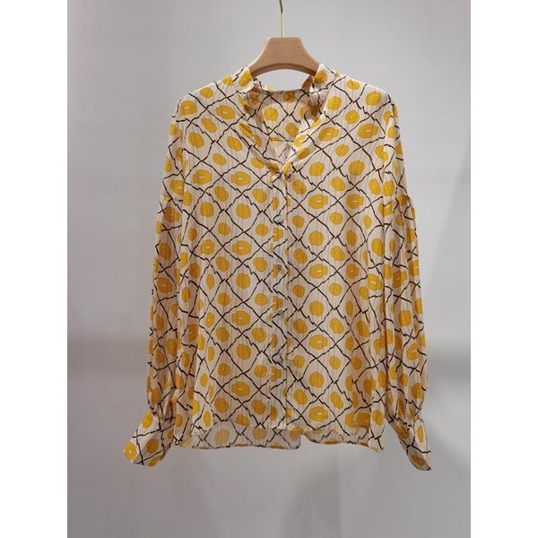 3.29 high end women's silk print loose temperament blouse shirt blouses & shirts, White
3.29 high end women's silk print loose temperament blouse shirt blouses & shirts, White