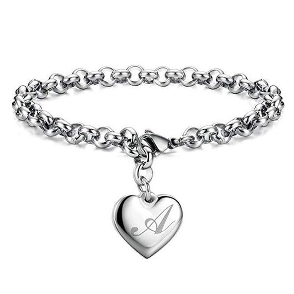 charm bracelets punk design 925 sterling silver a-z letter heart & bangles for women fine jewelry 2021, Golden;silver
charm bracelets punk design 925 sterling silver a-z letter heart & bangles for women fine jewelry 2021, Golden;silver