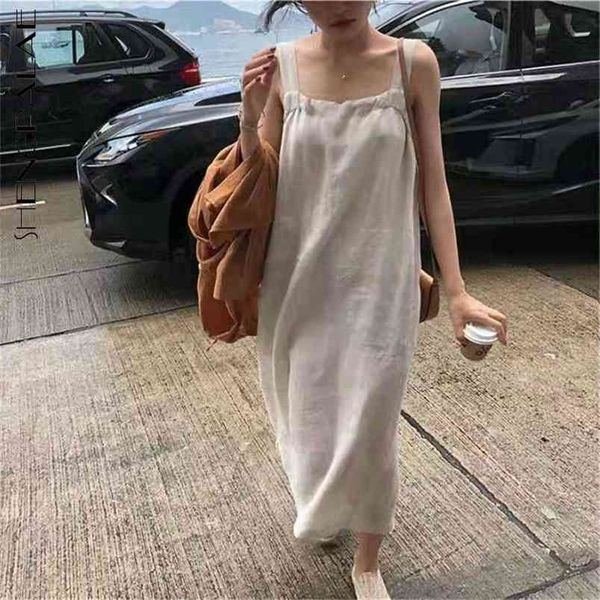 minimalist solid color dress women's summer square collar loose back split suspender mid-calf 5e207 210427, Black;gray
minimalist solid color dress women's summer square collar loose back split suspender mid-calf 5e207 210427, Black;gray