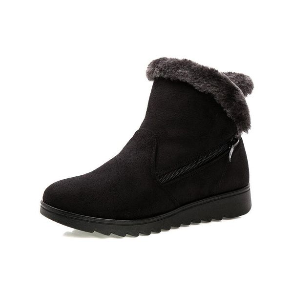 boots snow plush warm ankle for women winter waterproof female shoes zip booties, Black
boots snow plush warm ankle for women winter waterproof female shoes zip booties, Black
