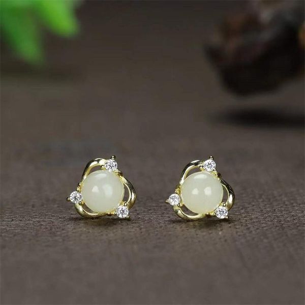 stud selling natural hand-carved 925 silver gufajin inlaid white jade round beads earrings studs fashion jewelry women luckgifts, Golden;silver
stud selling natural hand-carved 925 silver gufajin inlaid white jade round beads earrings studs fashion jewelry women luckgifts, Golden;silver