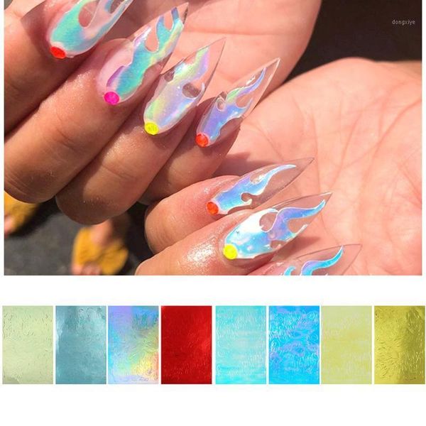 reflections flame nail art sticker fashion autohesion personality clean self-adhesive holographic fire manicure decaration1, Black
reflections flame nail art sticker fashion autohesion personality clean self-adhesive holographic fire manicure decaration1, Black