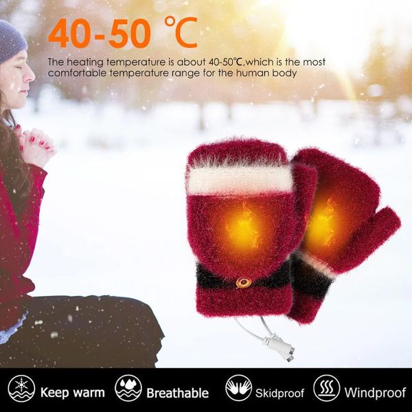 gloves half-finger heating for christmas winter autumn knitted flip faux mink fleece usb cycling, Black
gloves half-finger heating for christmas winter autumn knitted flip faux mink fleece usb cycling, Black