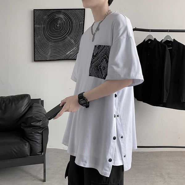 short cashew flower sleeve t-shirt men's trend personality button up half korean version loose and simple 5- men, White;black
short cashew flower sleeve t-shirt men's trend personality button up half korean version loose and simple 5- men, White;black