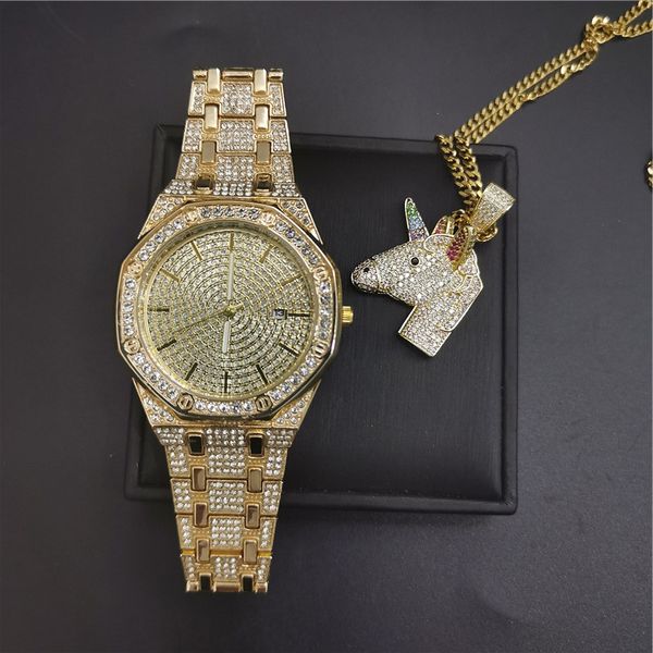 designer watch brand table luxury es hip hop unicorn necklace rainbow pony diamond pendant large dial men's fashion punk jewelry, Slivery;brown
designer watch brand table luxury es hip hop unicorn necklace rainbow pony diamond pendant large dial men's fashion punk jewelry, Slivery;brown